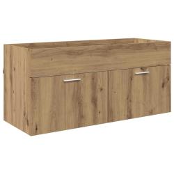Armoire de lavabo moderne avec grand espace de stockage 100 x 38,5 x 46 cm en bois d'ing&eacute;nierie ch&ecirc;