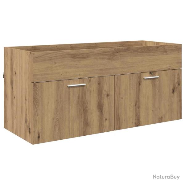 Armoire de lavabo moderne avec grand espace de stockage 100 x 38,5 x 46 cm en bois d'ing�nierie ch�