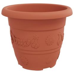 Lot de 24 pots &agrave; fleurs ronds modernes 30 x 30 x 25 cm design l&eacute;ger entretien facile en plastique r