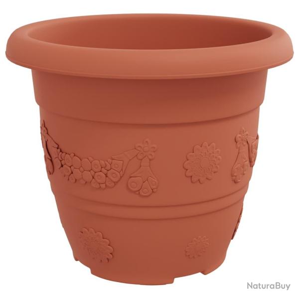 Lot de 24 pots � fleurs ronds modernes 30 x 30 x 25 cm design l�ger entretien facile en plastique r