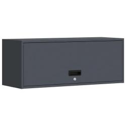 Armoire murale chic moderne garage 90 x 33 x 35 cm stock s&eacute;curis&eacute; en acier anthracite 02_0052847