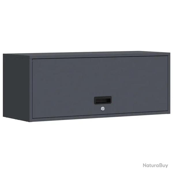 Armoire murale chic moderne garage 90 x 33 x 35 cm stock s�curis� en acier anthracite 02_0052847