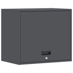 Armoire murale moderne rangement garage 60 x 40 x 53 cm design &eacute;pur&eacute; gain de place en acier anthrac
