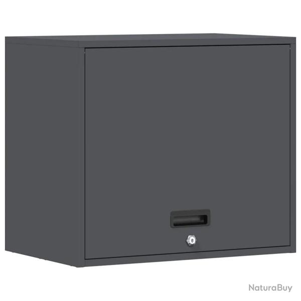 Armoire murale moderne rangement garage 60 x 40 x 53 cm design �pur� gain de place en acier anthrac