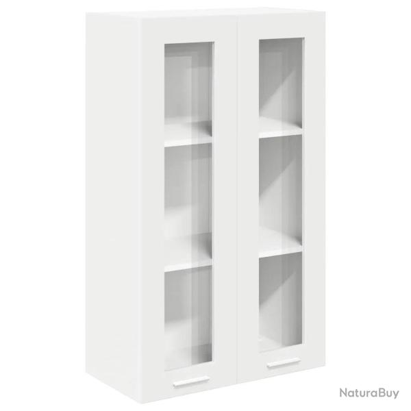 Armoire suspendue moderne grand espace de rangement 60 x 31 x 100 cm en bois d'ing�nierie blanc 02_
