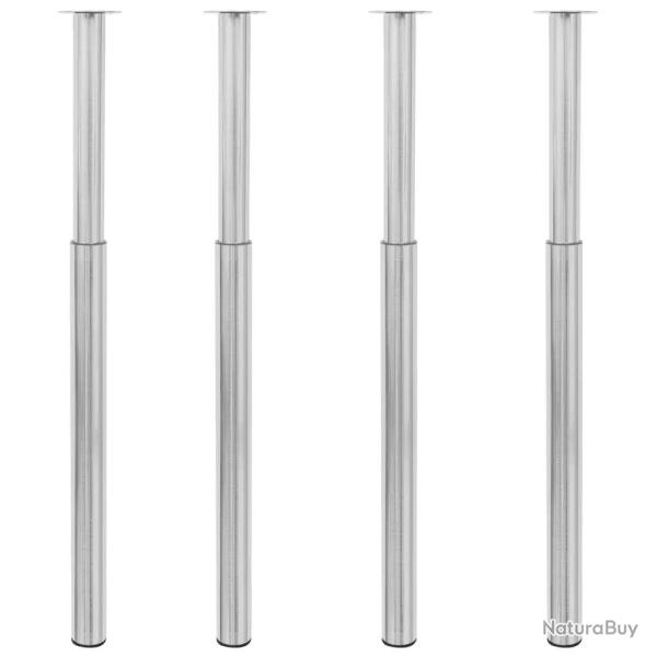Lot de 4 pieds de table t�lescopiques r�glables entre 710 x 1100 mm robustes design contemporain en