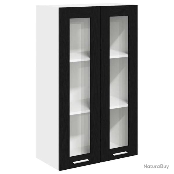 Armoire suspendue rectangulaire moderne cuisine rangement efficace 60 x 31 x 100 cm en bois d'ing�n