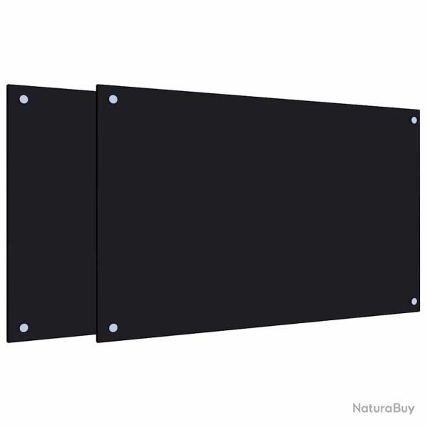 Lot de 2 dosserets de cuisine 80 x 50 cm protection �claboussures pratique design en verre tremp� n
