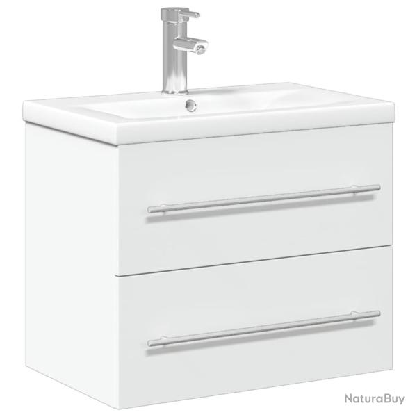 Armoire de lavabo salle de bain murale 60 x 38,5 x 48 cm avec espace de rangement pratique style mo