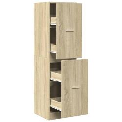 Armoire d'apothicaire ch&ecirc;ne sonoma bois d'ing&eacute;nierie 40 x 41 x 144,5 cm grand espace de rangement s