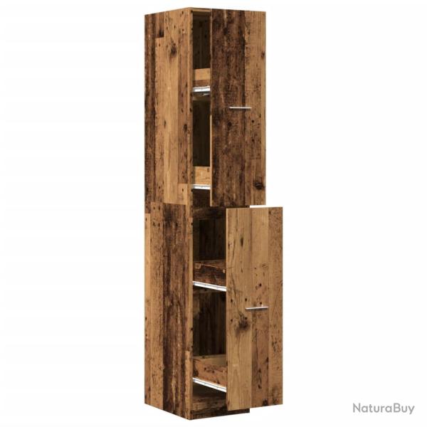 Armoire d'apothicaire vintage pratique rangement 30 x 41 x 174,5 cm en bois ing�nierie vieux bois 0