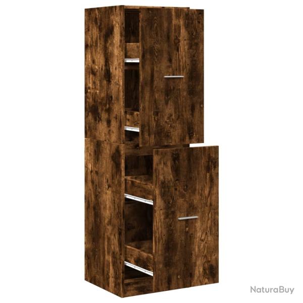 Armoire d'apothicaire classique espace de rangement 40 x 41 x 144,5 cm en bois d'ing�nierie ch�ne f