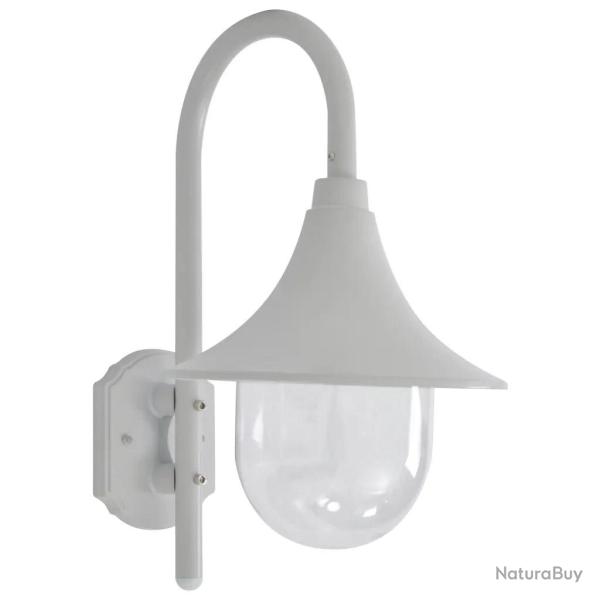Applique murale de jardin ambiance cosy �clairage fonctionnel 36 x 25 x 42 cm en aluminium blanc 02