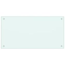 Dosseret de cuisine en verre tremp&eacute; 80 x 40 cm protection anti-&eacute;claboussures d&eacute;coratif en verre bla