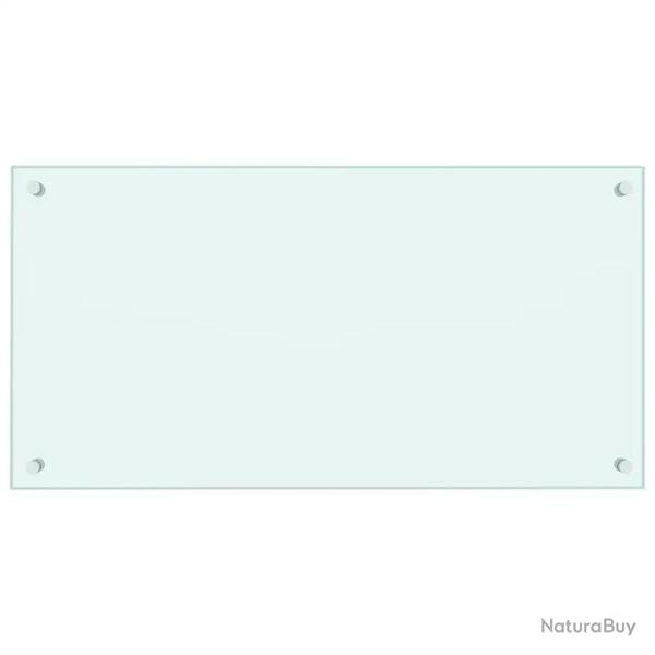 Dosseret de cuisine en verre tremp� 80 x 40 cm protection anti-�claboussures d�coratif en verre bla