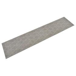 Tapis de cuisine lavable impression losange 300 x 60 cm antid&eacute;rapant &eacute;l&eacute;gant chic en velours bleu 0