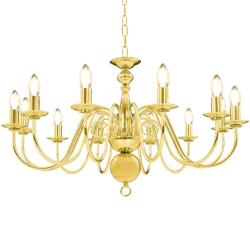 Lustre suspendu classique 80 x 45 cm design &eacute;l&eacute;gant ambiance cosy en m&eacute;tal dor&eacute; 02_0046429