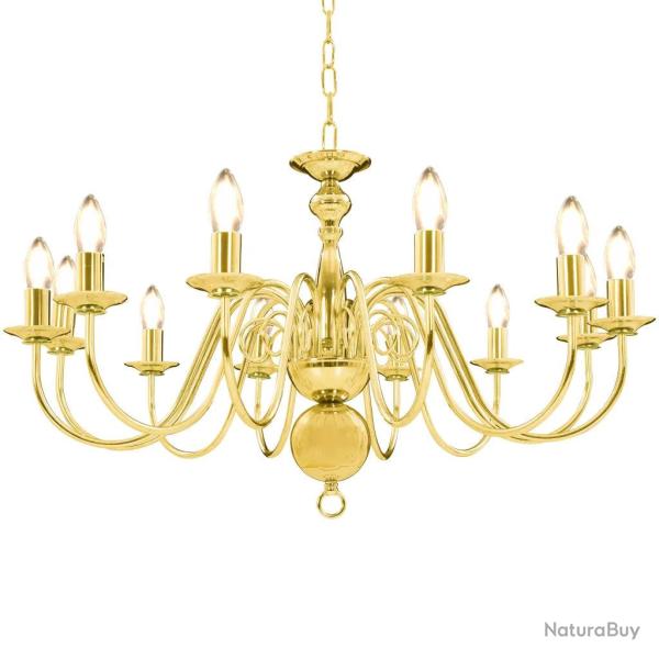 Lustre suspendu classique 80 x 45 cm design �l�gant ambiance cosy en m�tal dor� 02_0046429