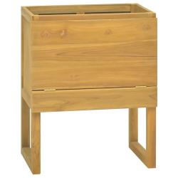 Armoire de salle de bain design &eacute;l&eacute;gante rangement 60 x 40 x 75 cm en bois de teck naturel 02_00469