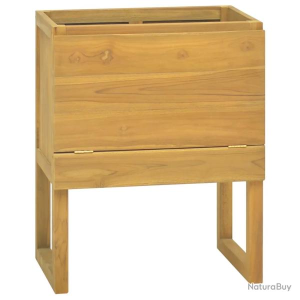 Armoire de salle de bain design �l�gante rangement 60 x 40 x 75 cm en bois de teck naturel 02_00469