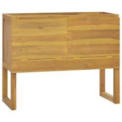 Armoire de salle de bain grande capacit&eacute; &eacute;l&eacute;gante 90 x 40 x 75,5 cm en bois de teck naturel 02_0046
