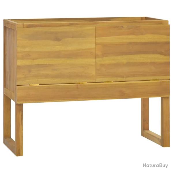 Armoire de salle de bain grande capacit� �l�gante 90 x 40 x 75,5 cm en bois de teck naturel 02_0046