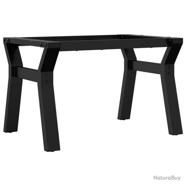 Pieds de table basse en Y robustes installation facile 60 x 40 x 38 cm en acier noir 02_0047248