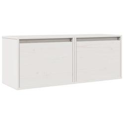 Lot de 2 armoires murales design &eacute;pur&eacute; rangement salle &agrave; manger 45 x 30 x 35 cm en bois de pin blan