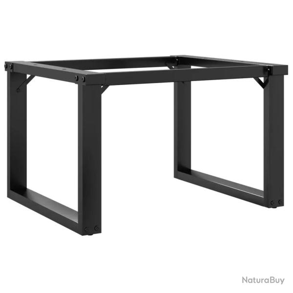 Pieds de table basse cadre en O 60 x 40 x 38 cm stables et robustes style industriel en acier noir