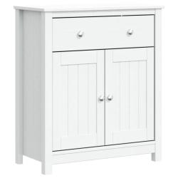 Armoire de salle de bain avec rangement 69,5 x 34 x 80 cm finition lisse style rustique en pin mass