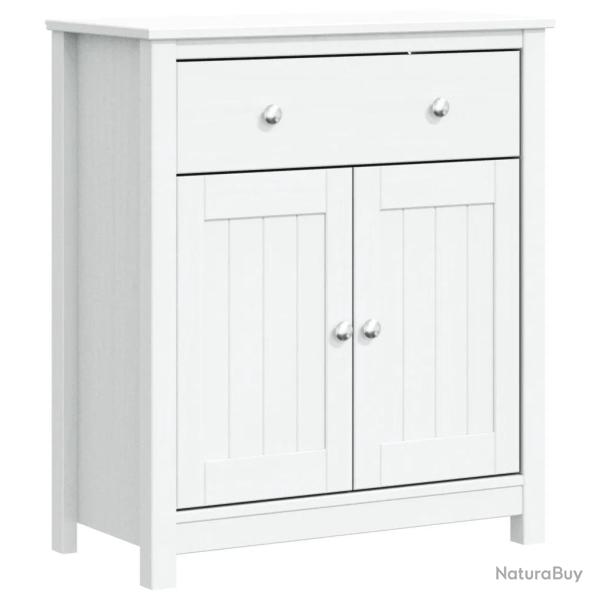 Armoire de salle de bain avec rangement 69,5 x 34 x 80 cm finition lisse style rustique en pin mass