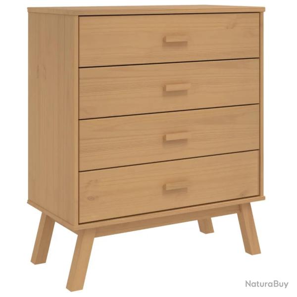 Armoire � tiroirs scandinave style rustique 76,5 x 39 x 90 cm grand espace de rangement finition ma