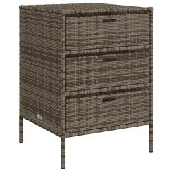 Armoire de rangement de jardin pratique avec 3 tiroirs 55 x 59 x 80 cm design moderne en r&eacute;sine tre