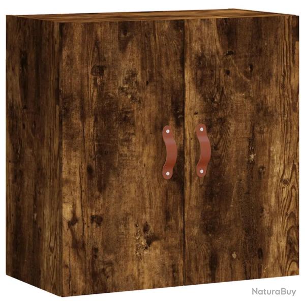 Armoire murale pratique en bois d'ing�nierie 60 x 31 x 60 cm style moderne ch�ne fum� 02_0048789