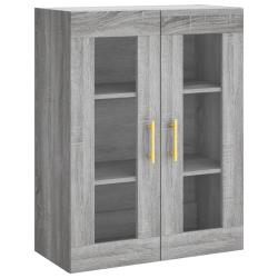 Armoire murale design pratique rangement 69,5 x 34 x 90 cm en bois d'ing&eacute;nierie gris 02_0048622
