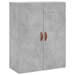 Armoire murale design moderne rangement pratique 69,5 x 34 x 90 cm en bois d'ing&eacute;nierie gris b&eacute;ton