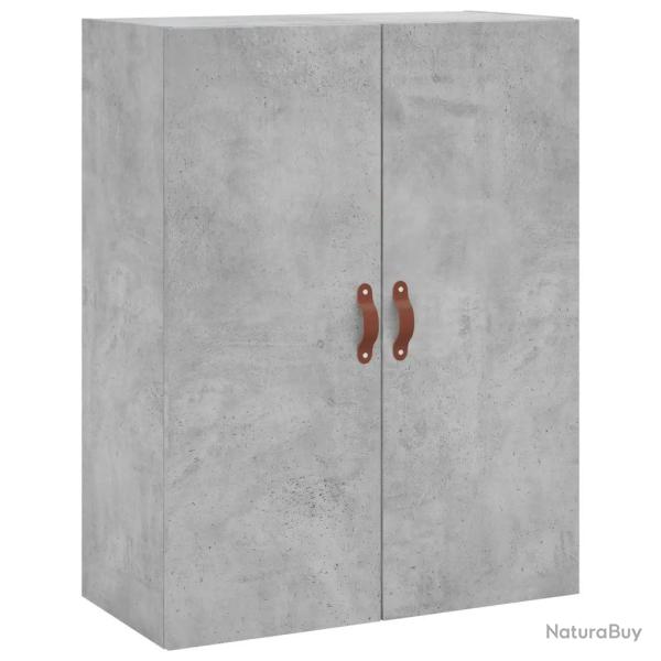 Armoire murale design moderne rangement pratique 69,5 x 34 x 90 cm en bois d'ing�nierie gris b�ton