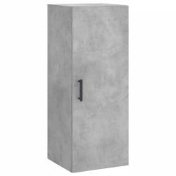 Armoire murale &eacute;l&eacute;gante pratique rangement minimaliste 34,5 x 34 x 90 cm en bois d'ing&eacute;nierie gris