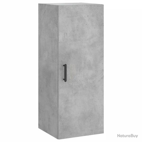 Armoire murale �l�gante pratique rangement minimaliste 34,5 x 34 x 90 cm en bois d'ing�nierie gris