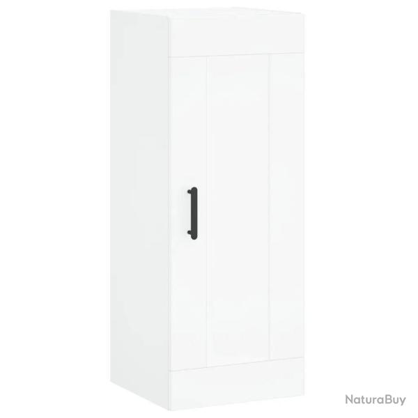Armoire murale design �l�gant espace de rangement 34,5 x 34 x 90 cm en bois d'ing�nierie blanc 02_0
