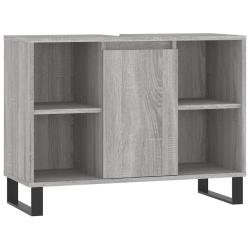 Armoire de salle de bain avec rangement 80 x 33 x 60 cm style industriel en bois d'ing&eacute;nierie sonom