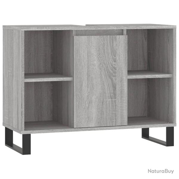 Armoire de salle de bain avec rangement 80 x 33 x 60 cm style industriel en bois d'ing�nierie sonom