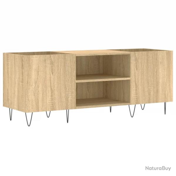 Armoire � disques vintage style industriel 121 x 38 x 48 cm rangement spacieux en bois d'ing�nierie