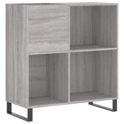 Armoire &agrave; disques vintage pratique rangement vinyles 84,5 x 38 x 89 cm en bois d'ing&eacute;nierie sonoma