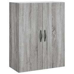 Armoire murale design &eacute;l&eacute;gante rangement 69,5 x 34 x 90 cm en bois d'ing&eacute;nierie gris 02_0049294