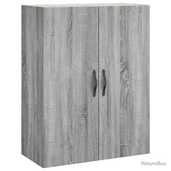 Armoire murale design �l�gante rangement 69,5 x 34 x 90 cm en bois d'ing�nierie gris 02_0049294