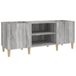 Armoire &agrave; disques classique multifonction rangement pour vinyles 121 x 38 x 48 cm en bois d'ing&eacute;nie