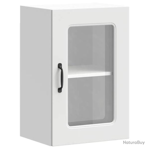 Armoire murale de cuisine moderne rangement pratique 40 x 31 x 60 cm en bois blanc 02_0049950