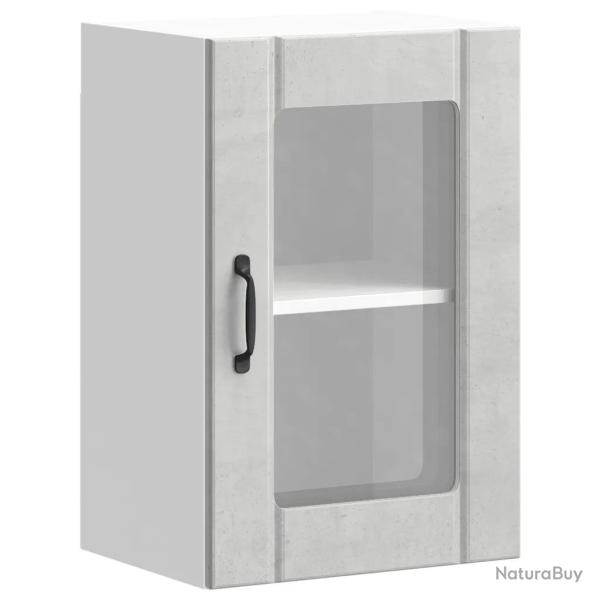 Armoire murale de cuisine design pratique rangement 40 x 31 x 60 cm en bois gris b�ton 02_0050126