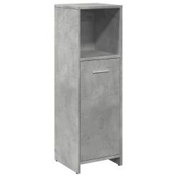 Armoire de salle de bain design moderne rangement pratique 30 x 30 x 95 cm en bois gris b&eacute;ton 02_00